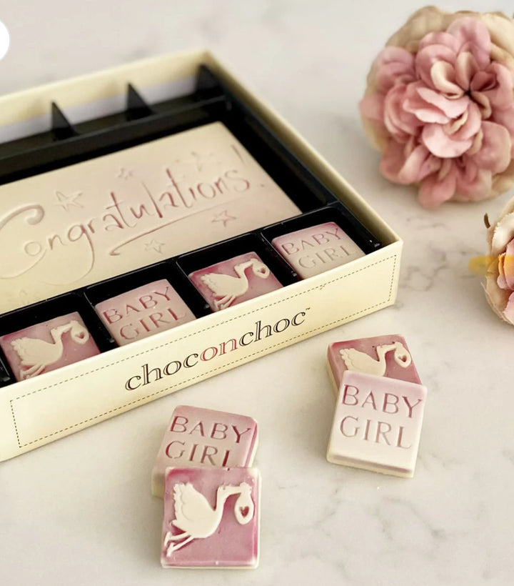 Choconchoc Chocolate Congratulations Baby Girl Gift