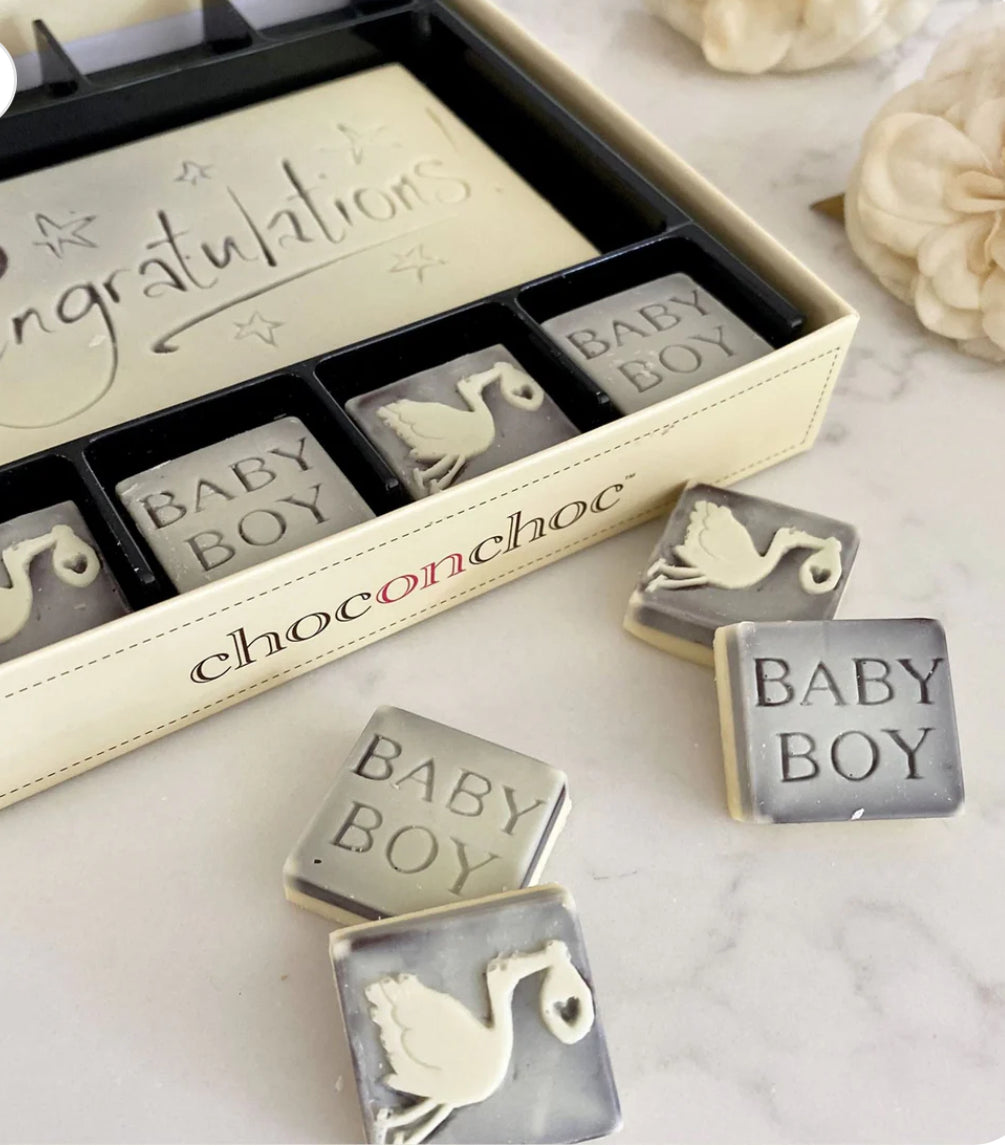 Choconchoc Chocolate Congratulations Baby Boy Gift