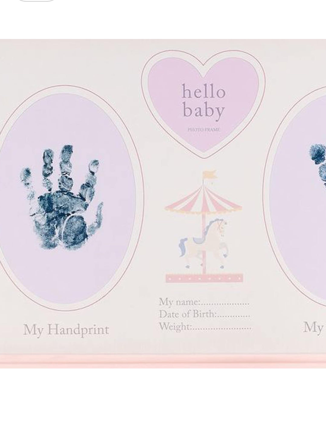 Handprint & Footprint Photo Frame, Hello Baby Girl
