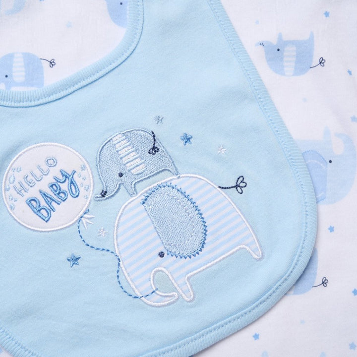 Baby Boy Blue Layette Set 'Hello Baby'