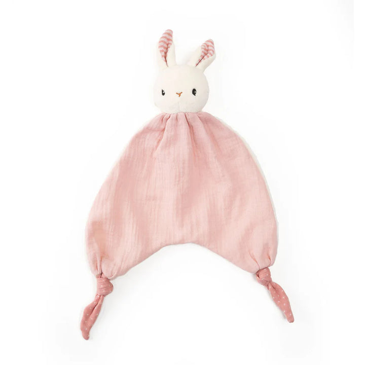 White And Pink Baby Bunny Comforter, Organic Cotton