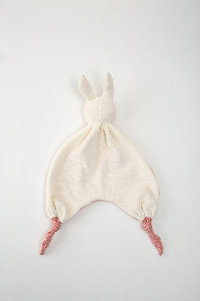 White And Pink Baby Bunny Comforter, Organic Cotton