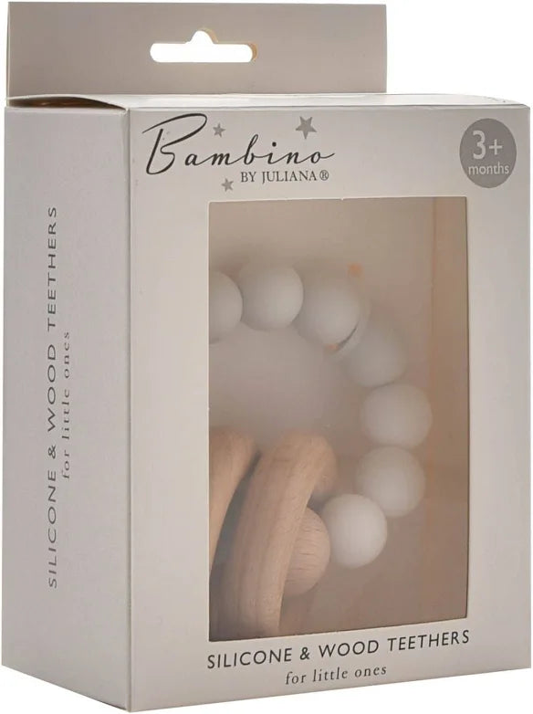 Baby Teether Silicon & Wood By Bambino