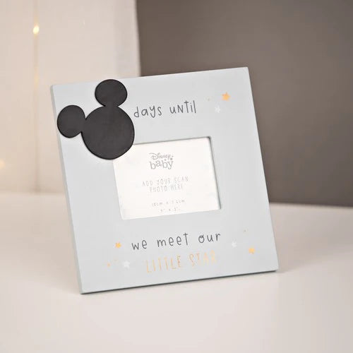 Countdown & Baby Scan Frame Disney Mickey Mouse Blue