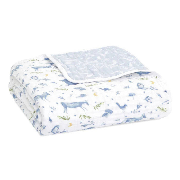 Aden & Anais Organic Muslin Dream Blanket Outdoors Sleepy Forest