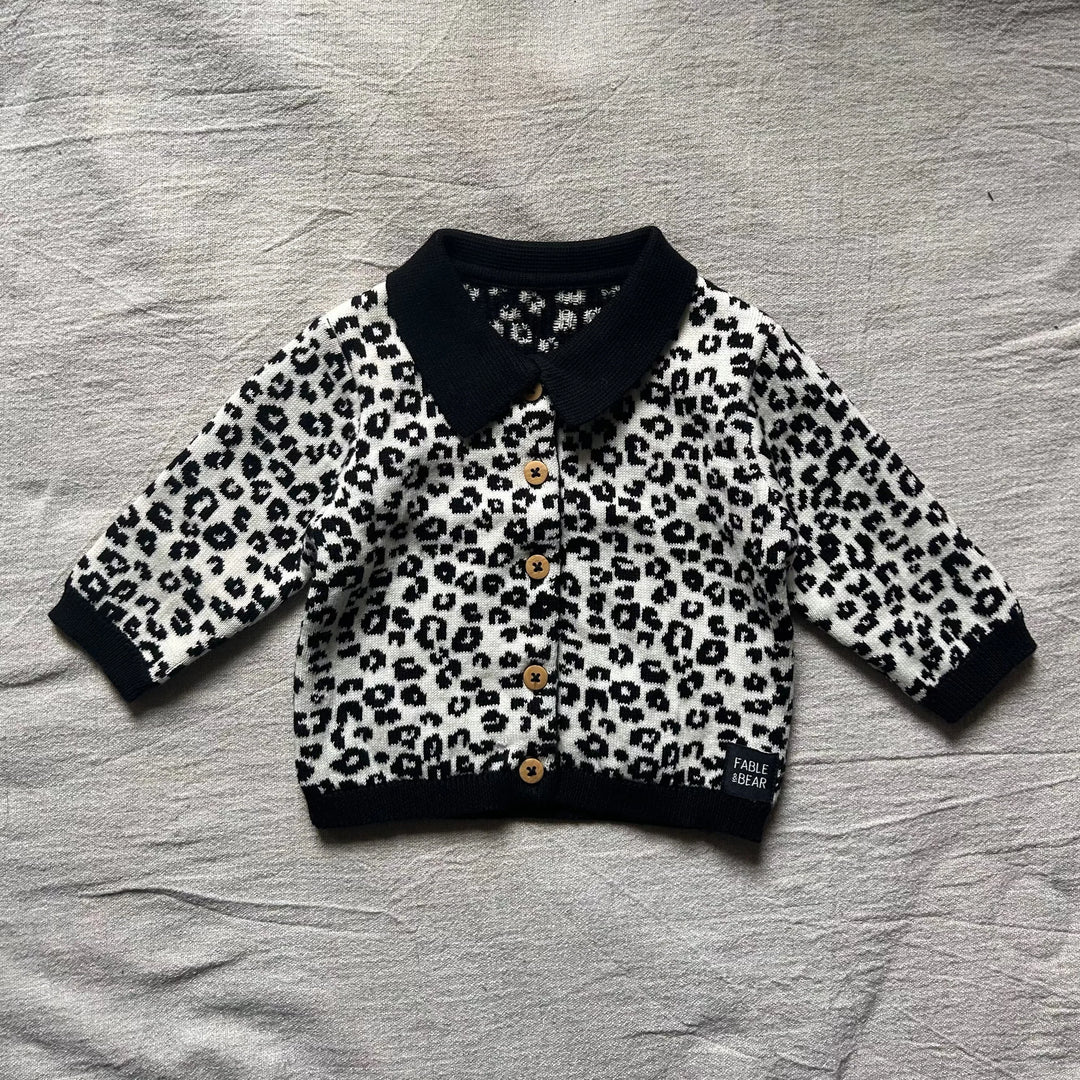 Fable & Bear Organic Cotton Leo Collared Baby Cardigan