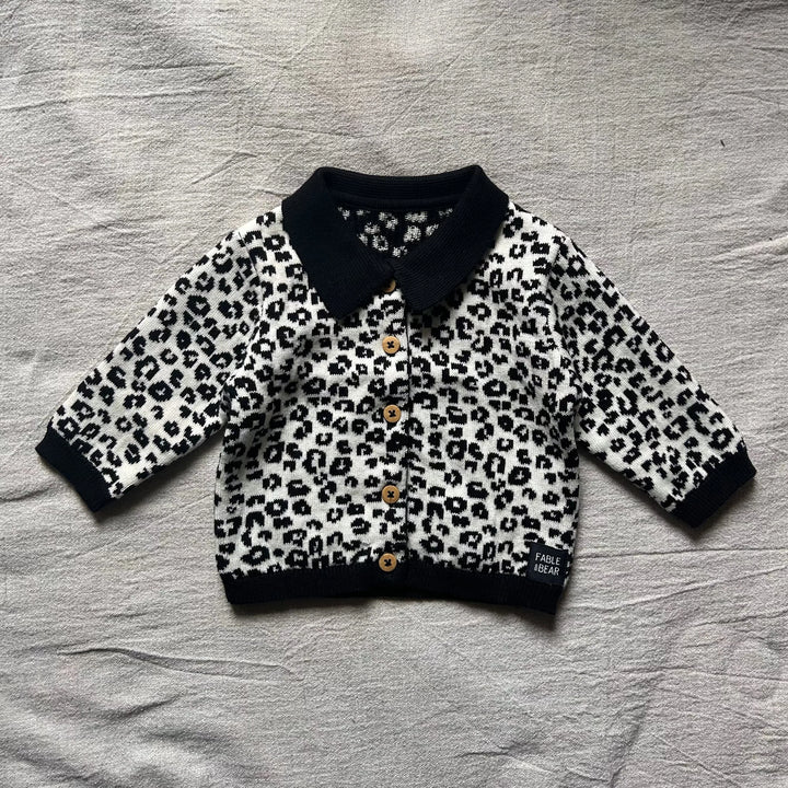 Fable & Bear Organic Cotton Leo Collared Baby Cardigan