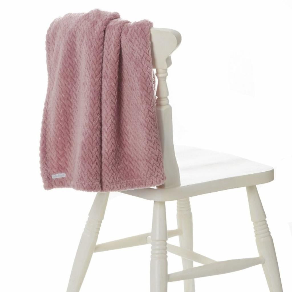 Dusky pink texture baby blanket