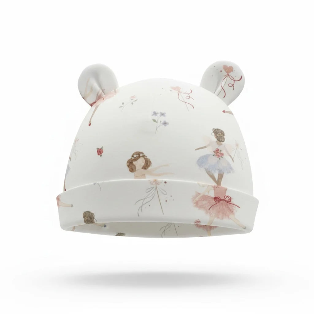 Ballerina Print Organic Baby Hat
