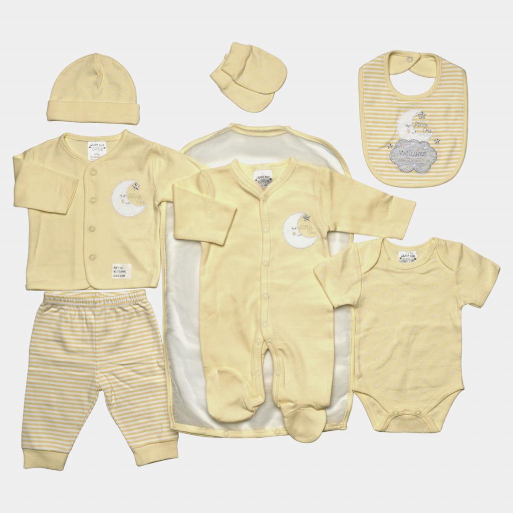 Welcome To The World Baby Clothing Set In Lemon