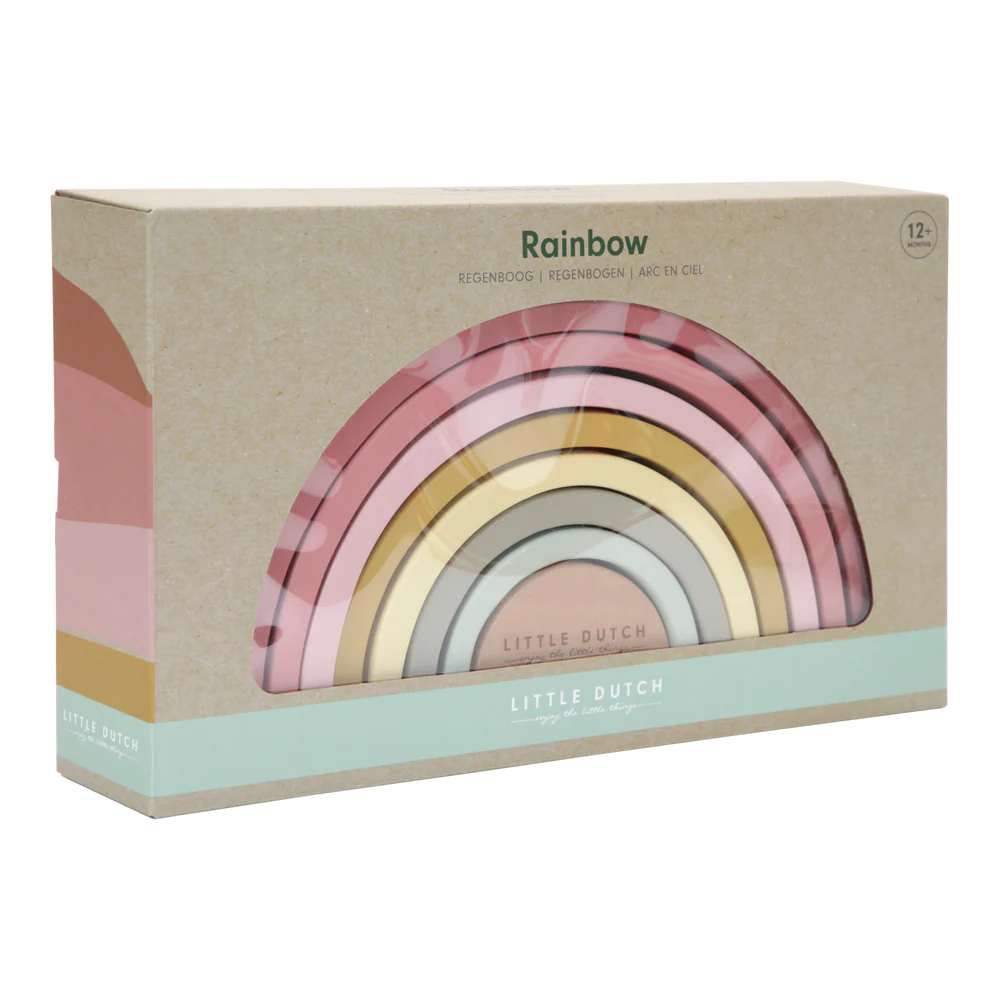 Pink wooden stacking rainbow