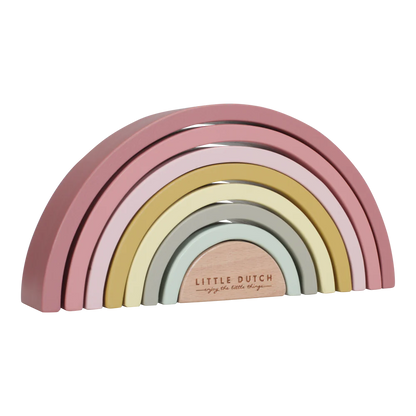 Pink wooden stacking rainbow