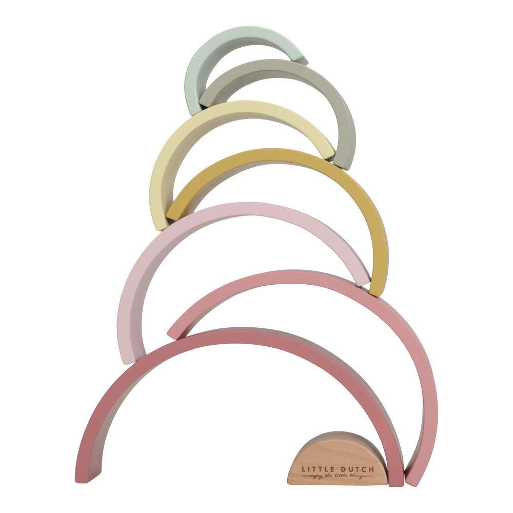 Pink wooden stacking rainbow