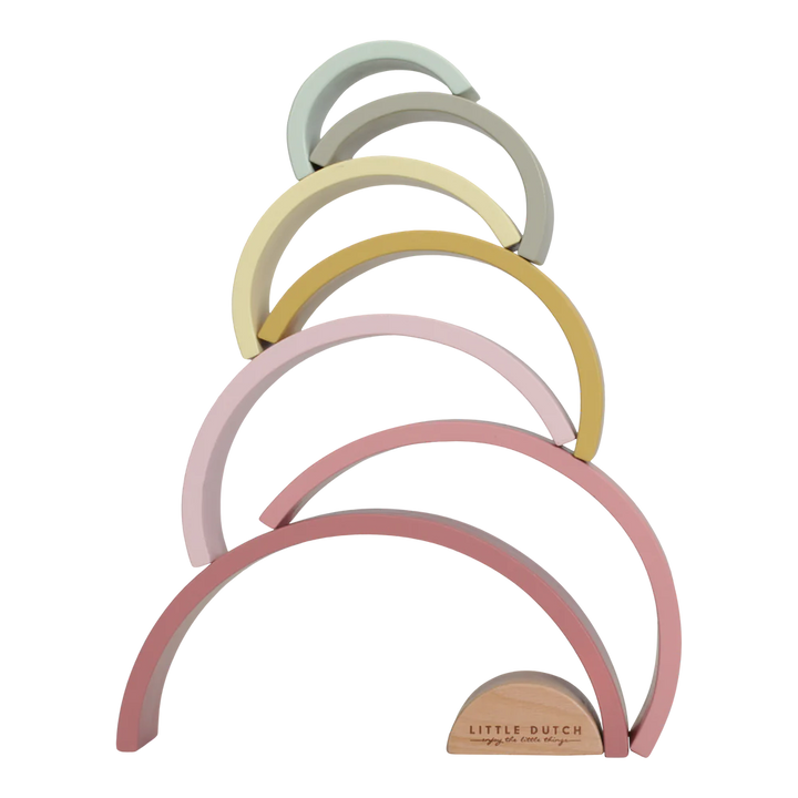 Pink wooden stacking rainbow