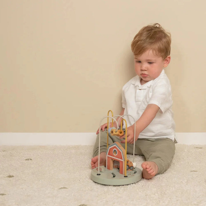 spiral wooden farm toddler puzzle 