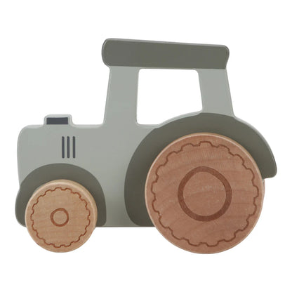 Wooden tractor push along toy 