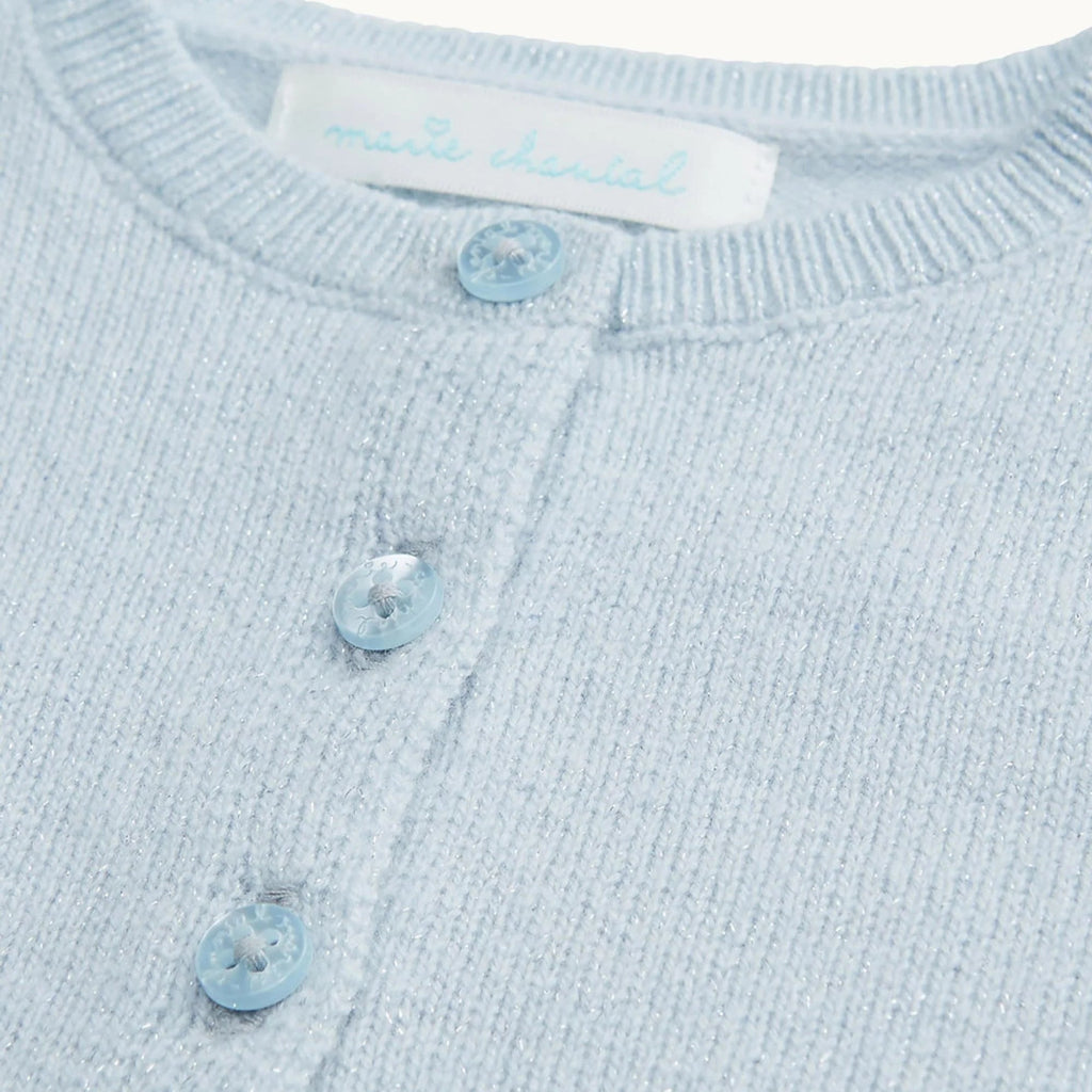 Baby Cashmere Sparkle Cardigan - Blue