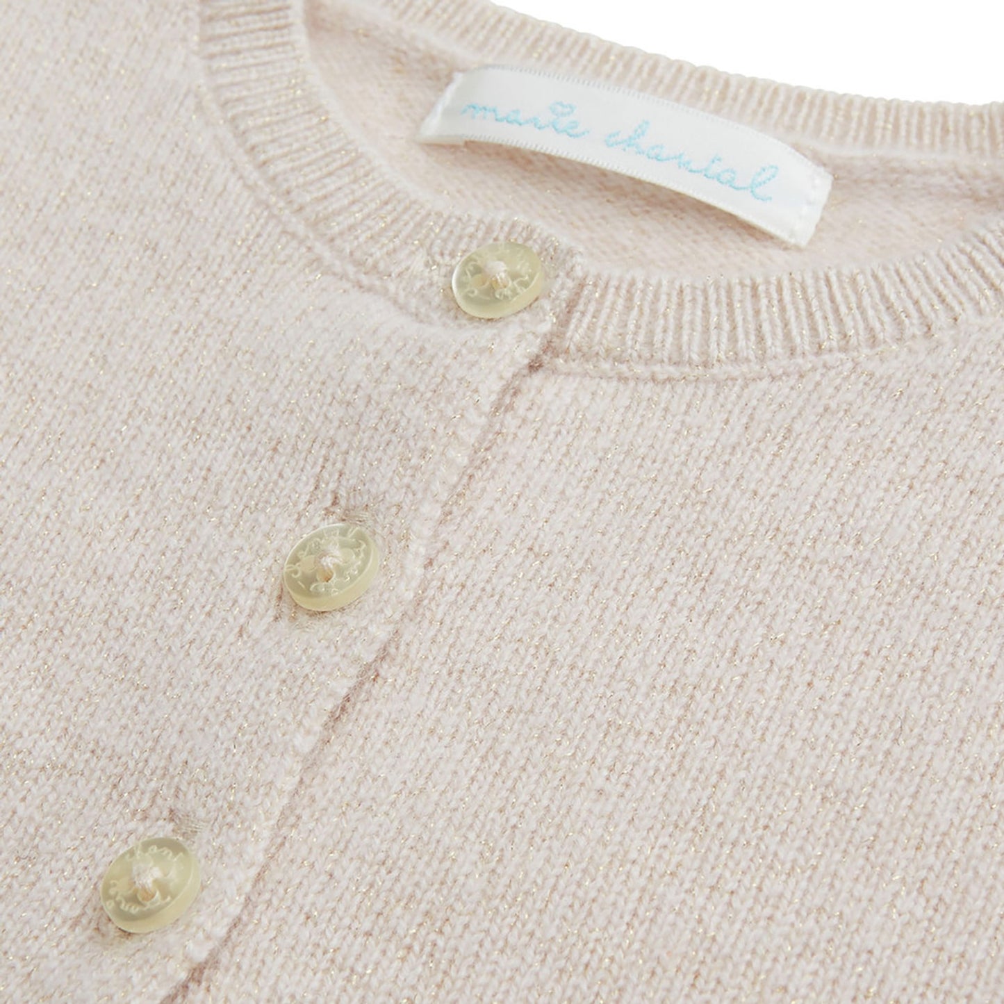Baby Cashmere Sparkle Cardigan In Blush