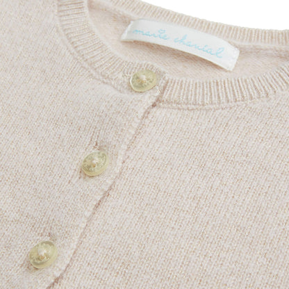 Marie-Chantal Baby Cashmere Sparkle Cardigan In Blush