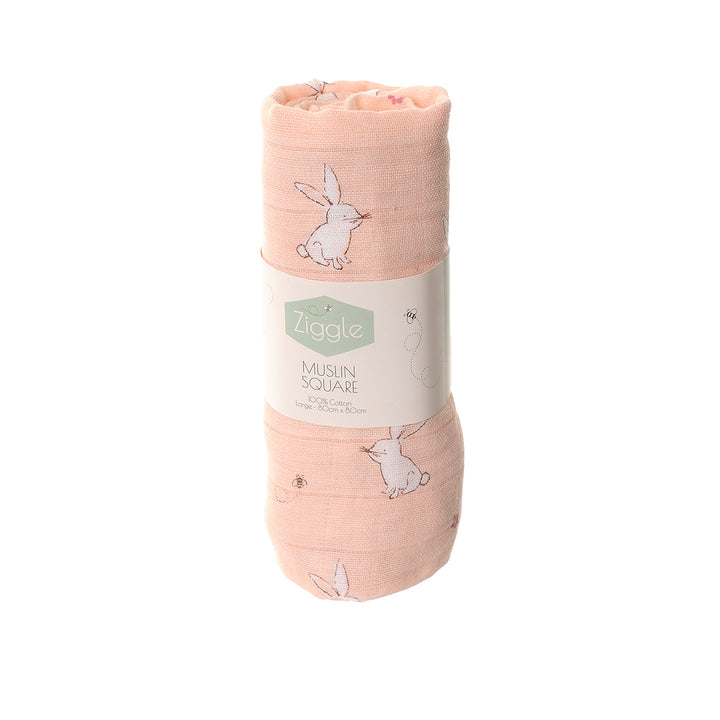 Baby Girl Bunny Hamper And Personalised Baby Blanket Gift