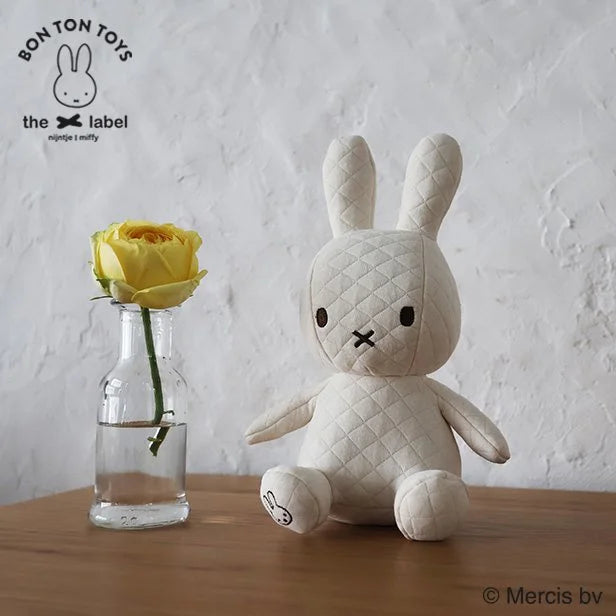 Cream quilted rabbit toy