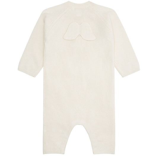 Marie-Chantal Cream Ariel Cashmere Baby Romper, Luxury Baby Cashmere Romper, New Baby Luxury Gift