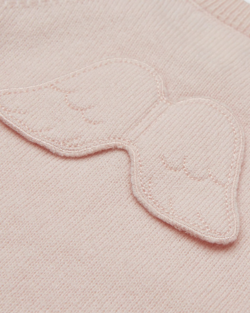 pink cashmere baby romper with buttons by marie chantal