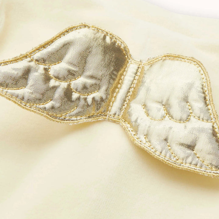 Luxury Baby Gift Marie-Chantal Sleep & Snuggle Velour Angel Wing Gift Set in Cream.