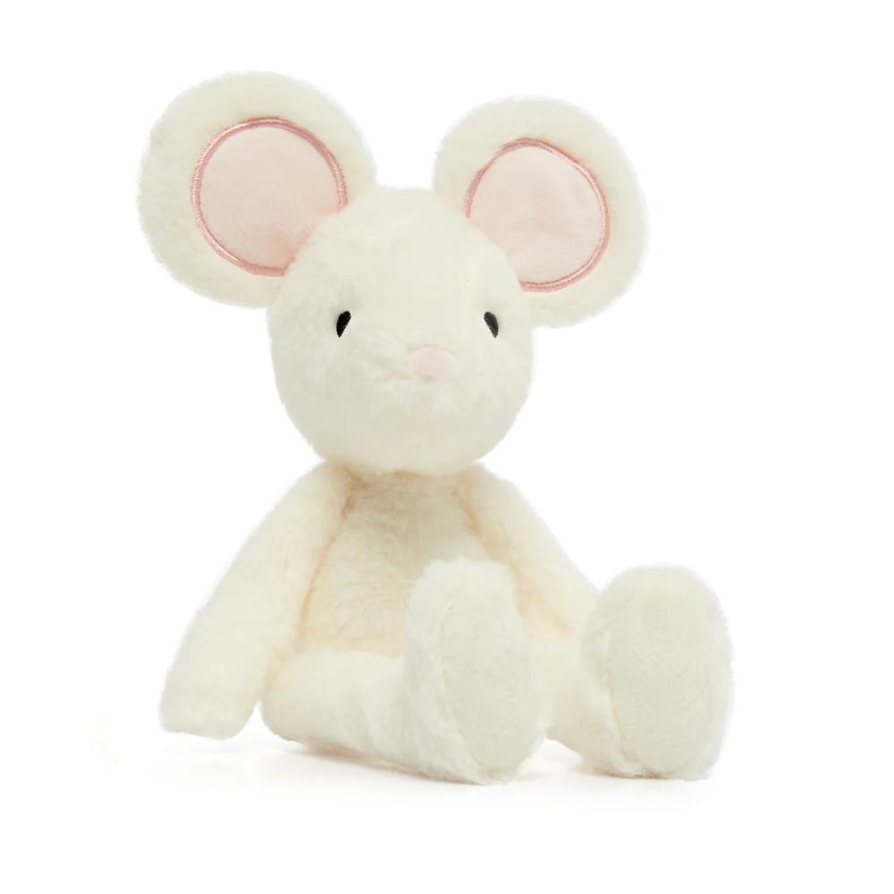 baby gift in a box includes luxury  velour sleepsuit and soft mouse toy