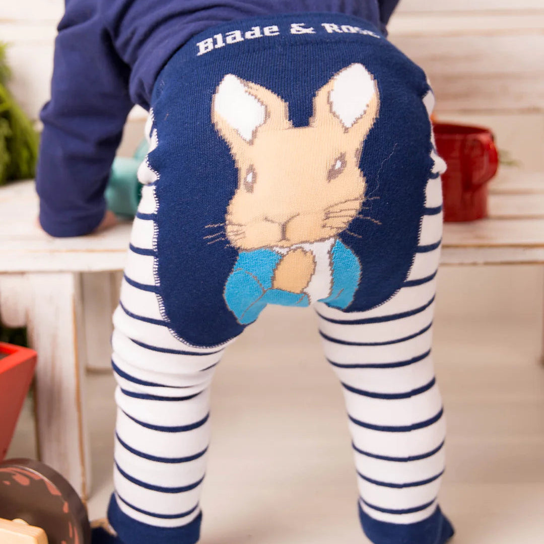 blue and white peter rabbit clothing set