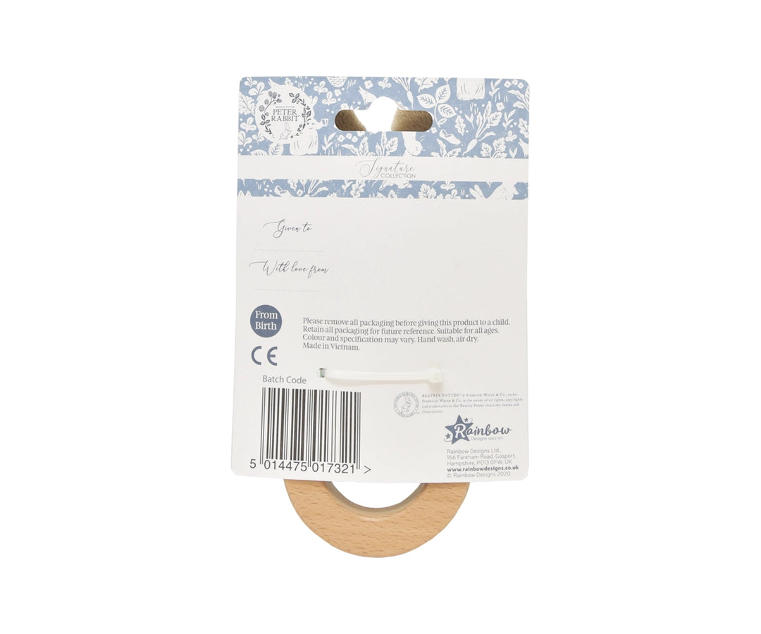 Peter Rabbit Wooden Ring Rattle