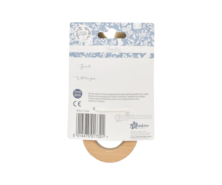 Peter Rabbit Wooden Ring Rattle