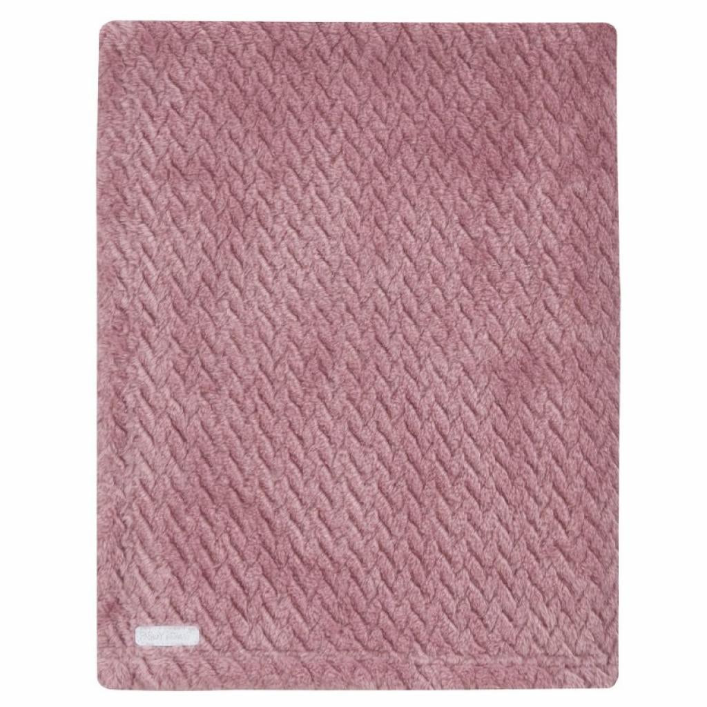 Pink textured baby blanket 