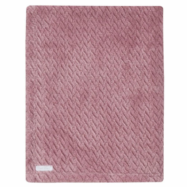 Pink textured baby blanket 