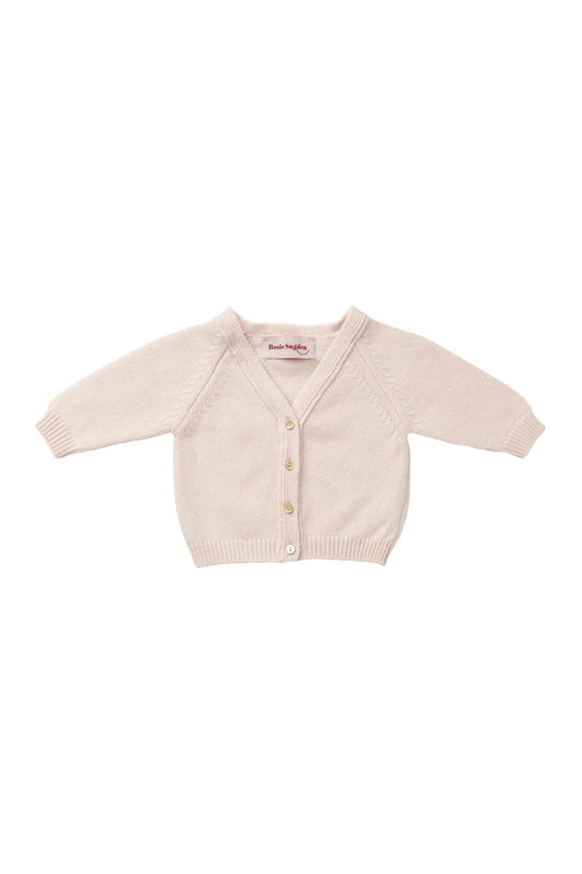Cashmere Baby Cardigan, Icing Pink