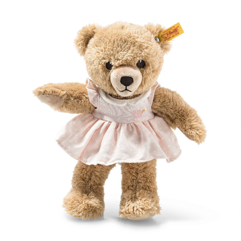 STEIFF BEAR IN PINK DRESS