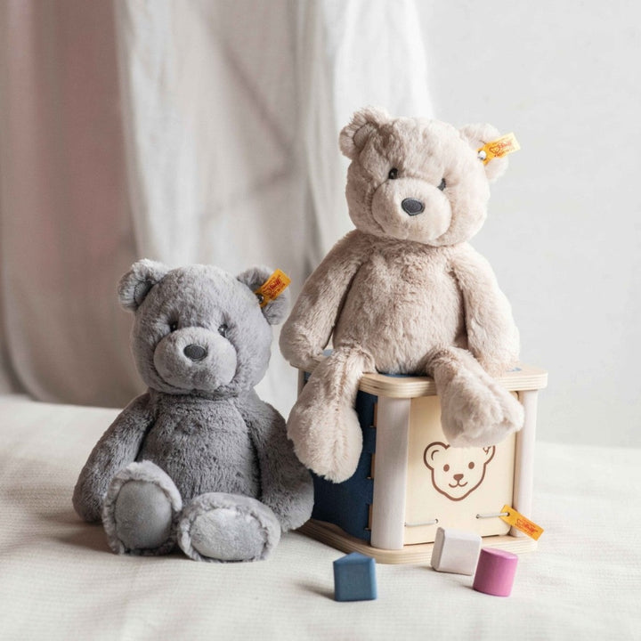 Steiff grey and cream teddy bear