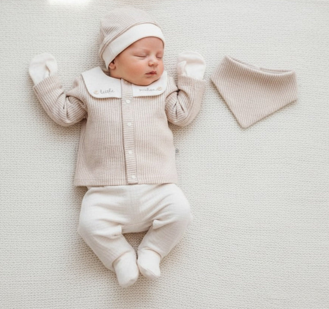 5 piece ribbed baby layette 