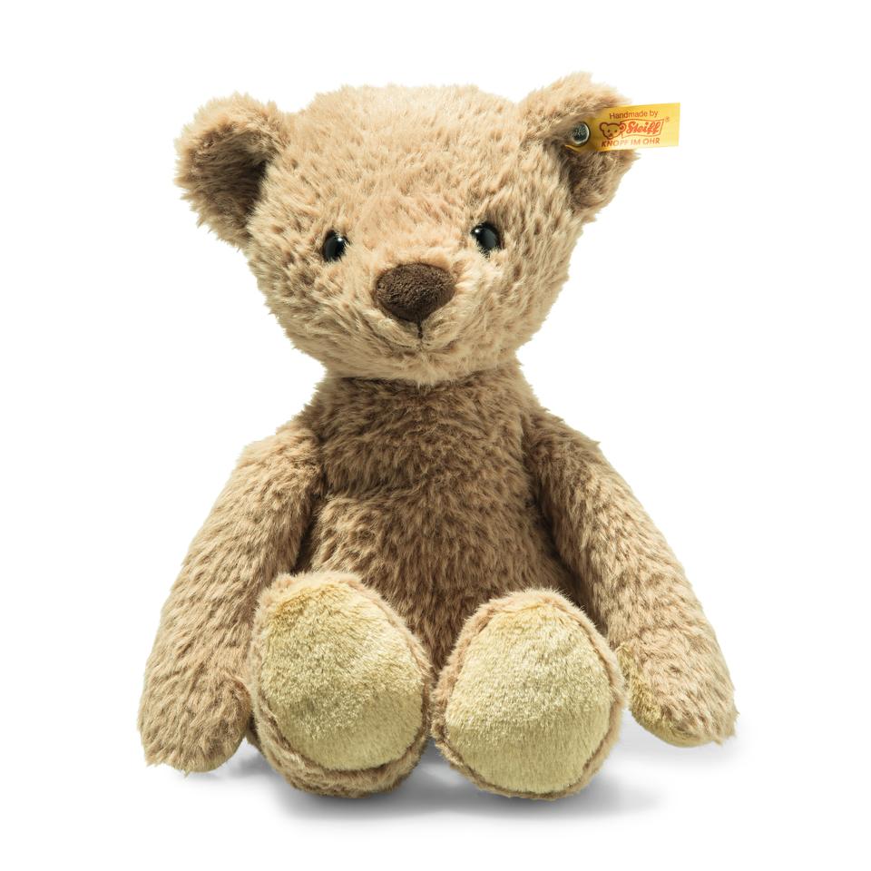 soft brown teddy with Steiff button in ear