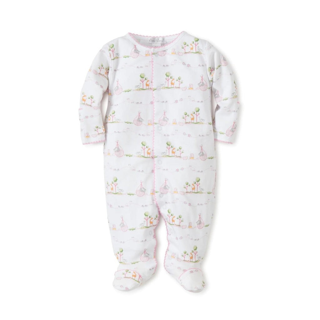 Kissy Kissy prima cotton Noah's ark design baby girl sleepsuit 