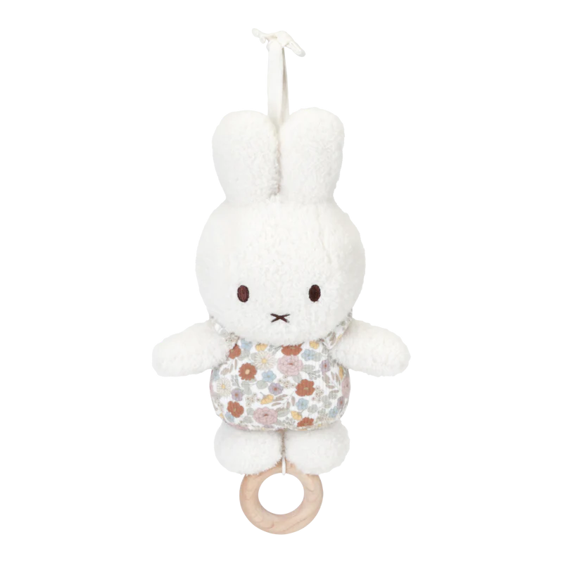 WHITE HANGING NMIFFY MUSICBOX WITH FLORAL OUTFIT