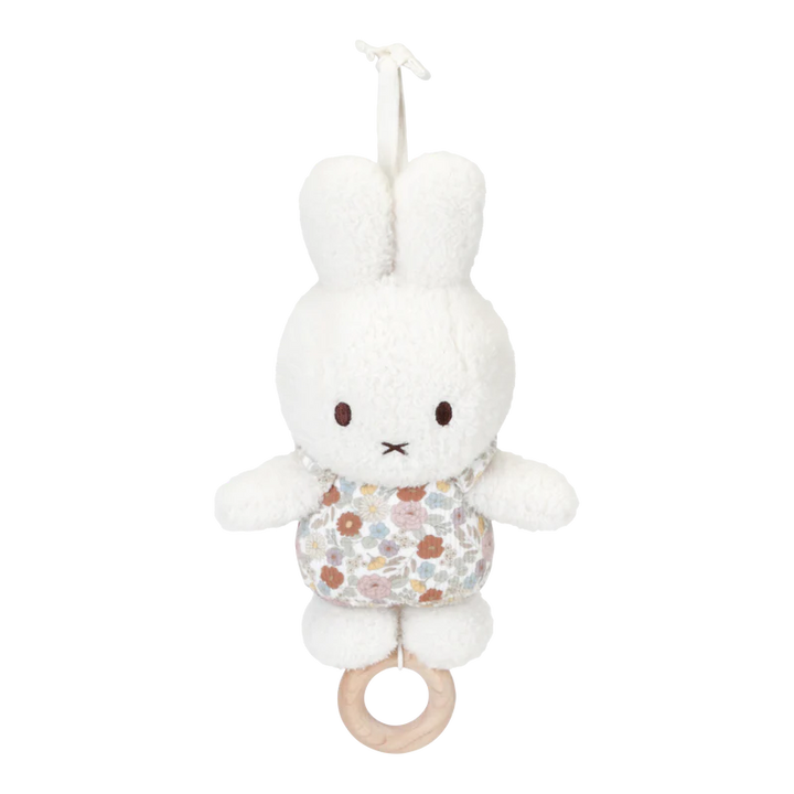 WHITE HANGING NMIFFY MUSICBOX WITH FLORAL OUTFIT