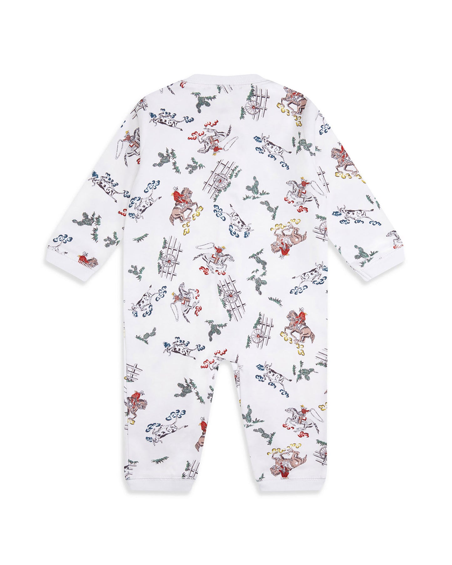 Baby Gift, Organic White Cowboy Baby Sleepsuit By Marie Chantal