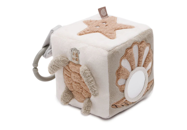 Neutral Baby Hamper, Under The Sea Activity Cube And Soft Turtle, Dressing Gown Personaliseable