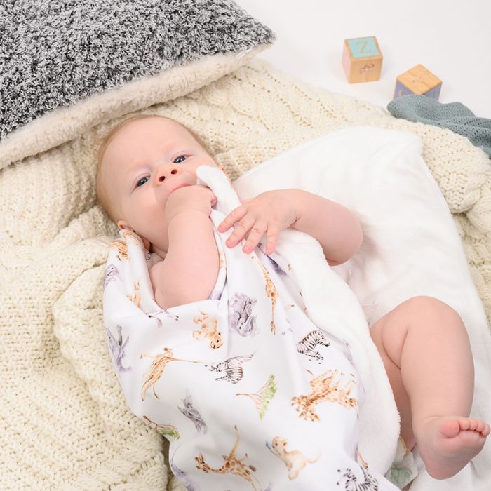 Little Savannah African Animal Baby Blanket By Wrendale Design