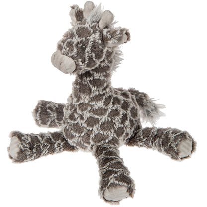 grey and white floppy giraffe toy