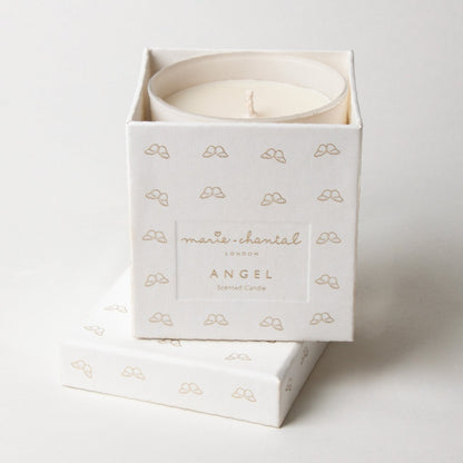 Marie Chantal luxury candle white with gold angel wings