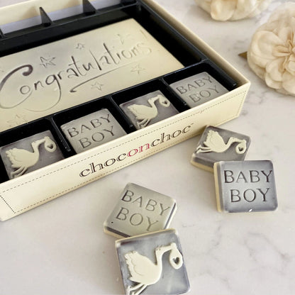 Chocolate Congratulations Baby Boy Gift, New Parents Gift Chocolate, Baby Shower Gift