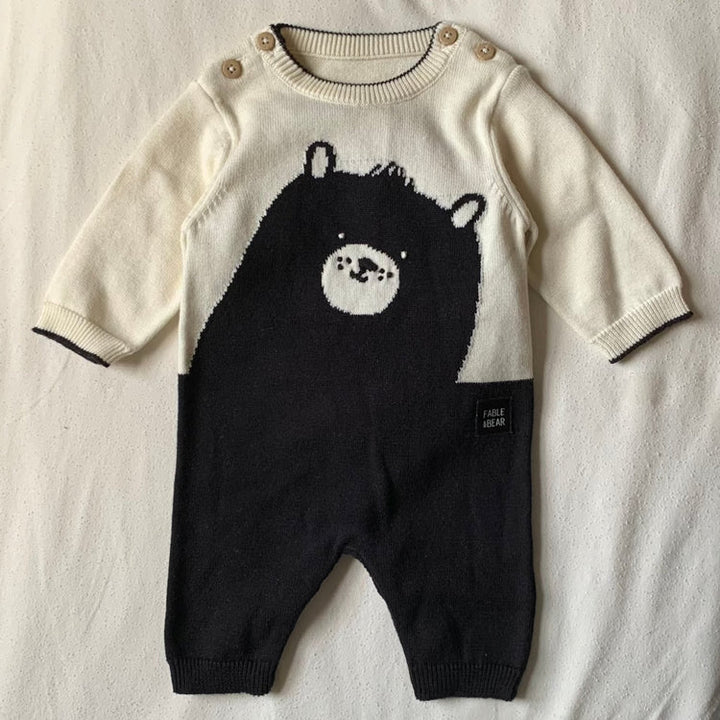 Fable And Bear Baby Bear Organic Knit Romper