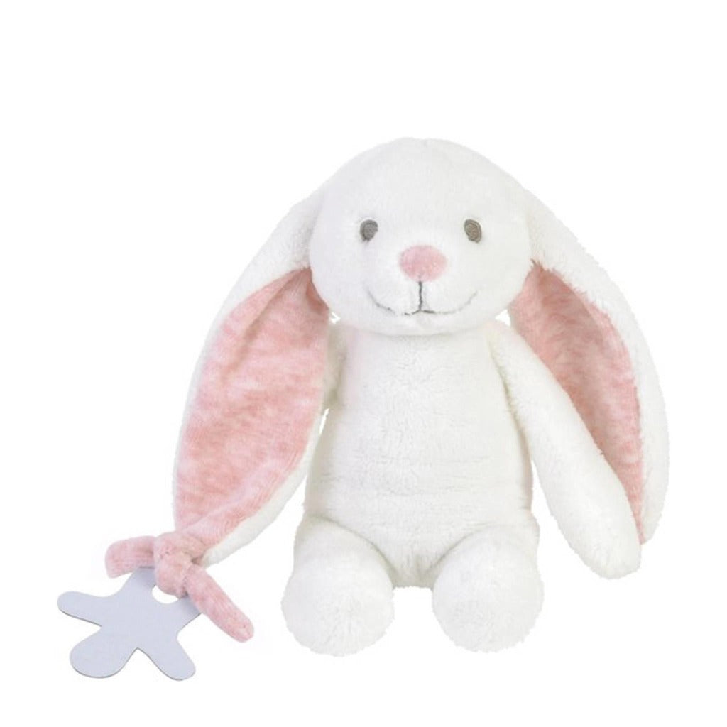 White rabbit with pink ears